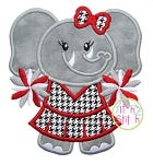 Elephant Cheer Mascot Applique | Machine Embroidery Designs by JuJu