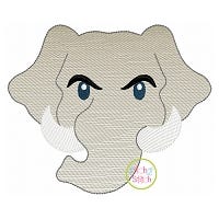Elephant Face Boy Sketch Embroidery | Machine Embroidery Designs by JuJu