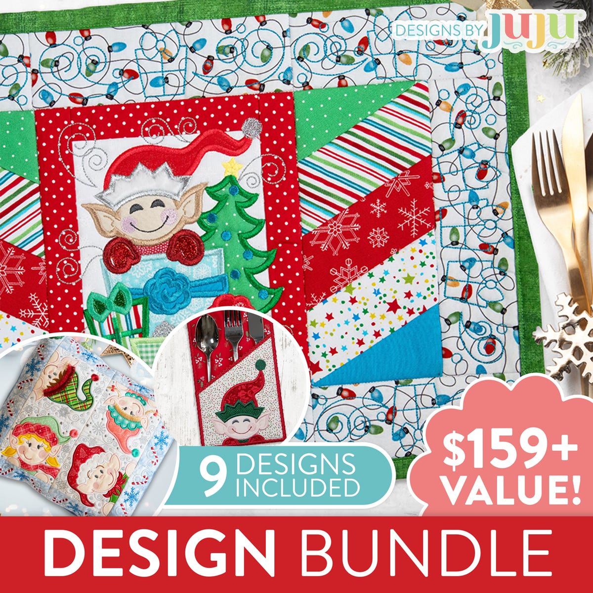 Elf Christmas Decor In The Hoop Bundle