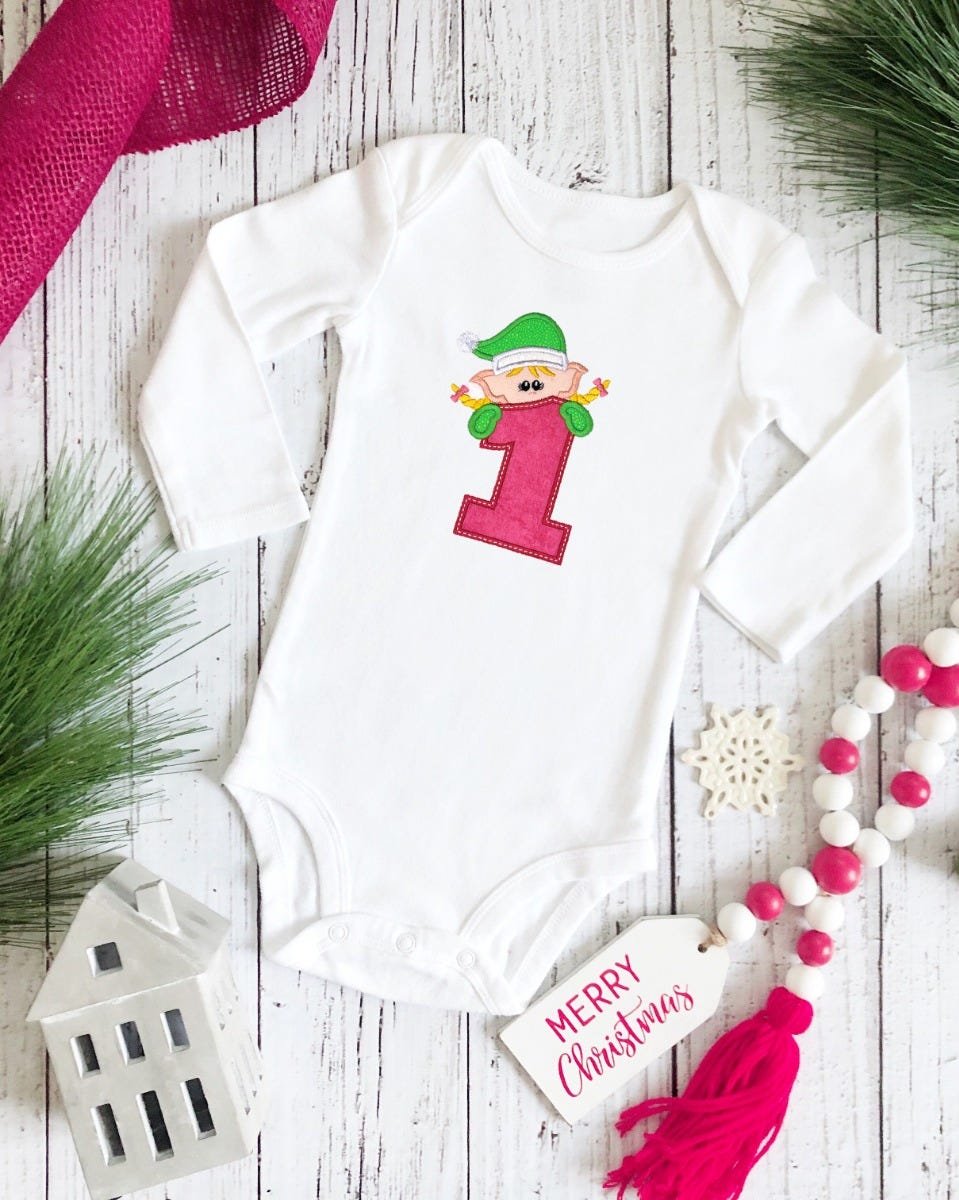 Elf Girl Number One Applique | Machine Embroidery Designs by JuJu
