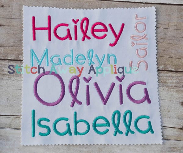 Ellie Embroidery Font | Machine Embroidery Designs by JuJu