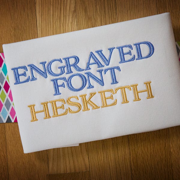 Engraved Embroidery Font Machine Embroidery Designs by JuJu