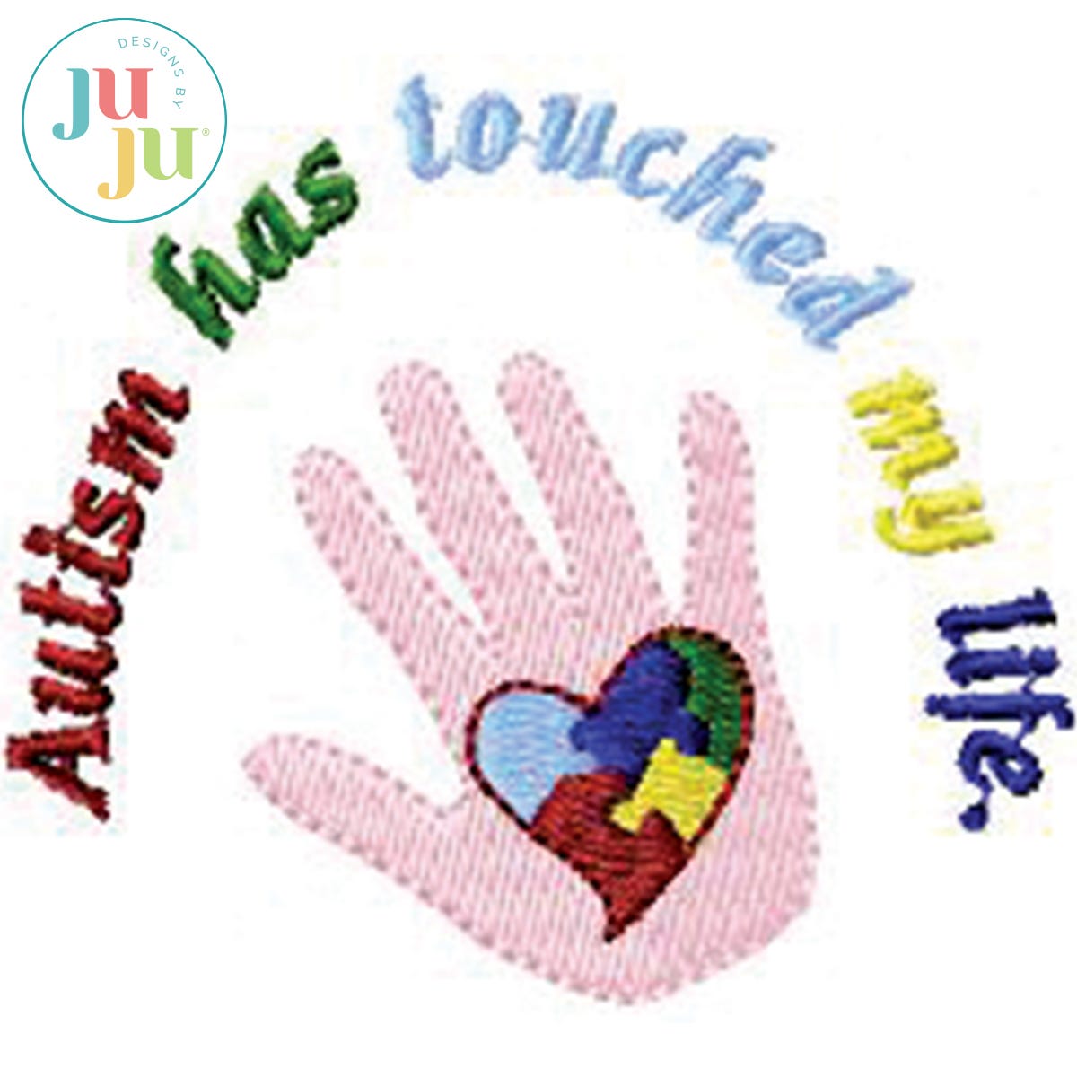 Autism Design 2 Embroidery Set by Oma's Place | Machine Embroidery Designs by JuJu