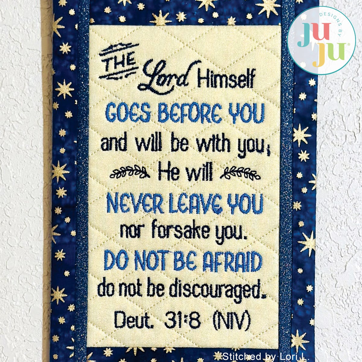 The Lord Himself Mini Quilt by Oma's Place | Machine Embroidery Designs by JuJu