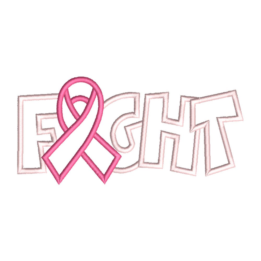FREE Awareness Fight Applique Embroidery Design | Machine Embroidery Designs by JuJu