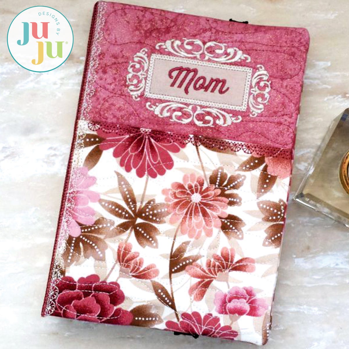 In The Hoop Mom Journal Cover Project by Oma's Place | Machine Embroidery Designs by JuJu