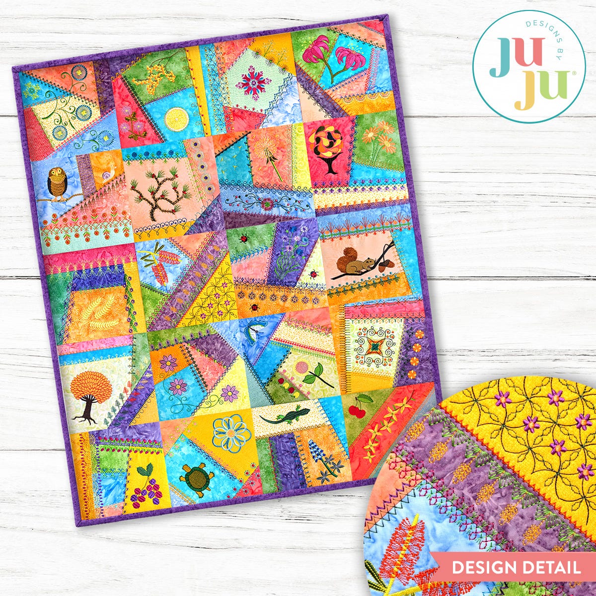 In The Hoop Crazy Patch Blocks Project Series 2 All Sets | Machine Embroidery Designs by JuJu