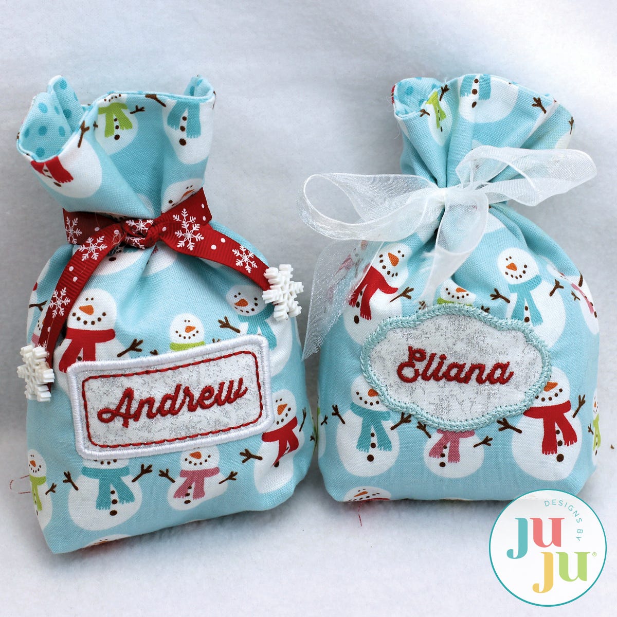 Tie Bags by Oma's Place | Machine Embroidery Designs by JuJu