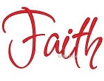Faith - Inspirational Words | Machine Embroidery Designs by JuJu