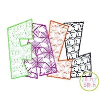 Fall Halloween Motif Embroidery | Machine Embroidery Designs by JuJu