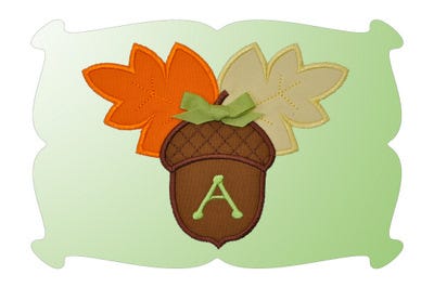 Fall Leaves Monogram | Machine Embroidery Designs by JuJu