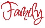 Family - Inspirational Words | Machine Embroidery Designs by JuJu