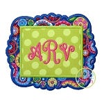 Fancy Frame Double Applique Frame | Machine Embroidery Designs by JuJu