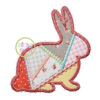 Fancy Patchwork Bunny Applique | Machine Embroidery Designs by JuJu