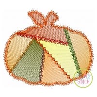 Fancy Patchwork Pumpkin Sketch Embroidery | Machine Embroidery Designs by JuJu