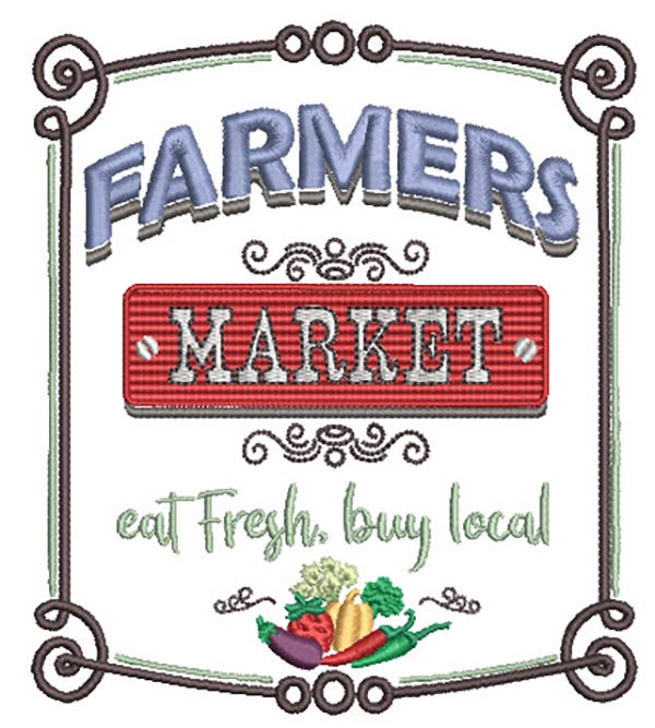 Farm Fresh 1 Machine Embroidery Designs by JuJu