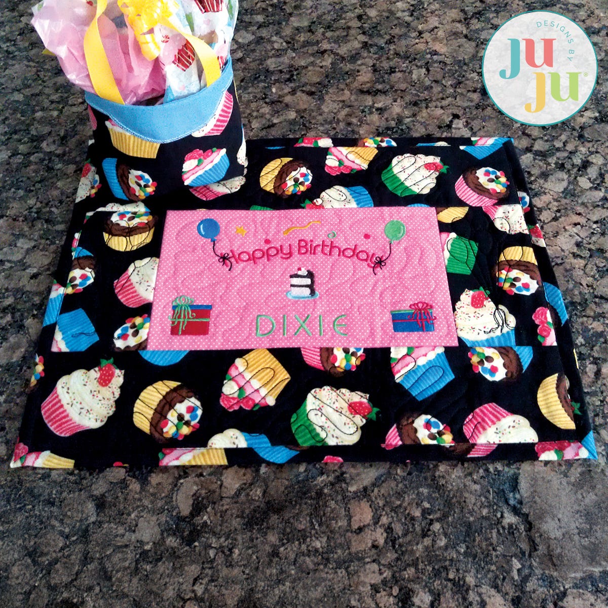 In The Hoop Birthday Placemat Project by Oma's Place | Machine Embroidery Designs by JuJu