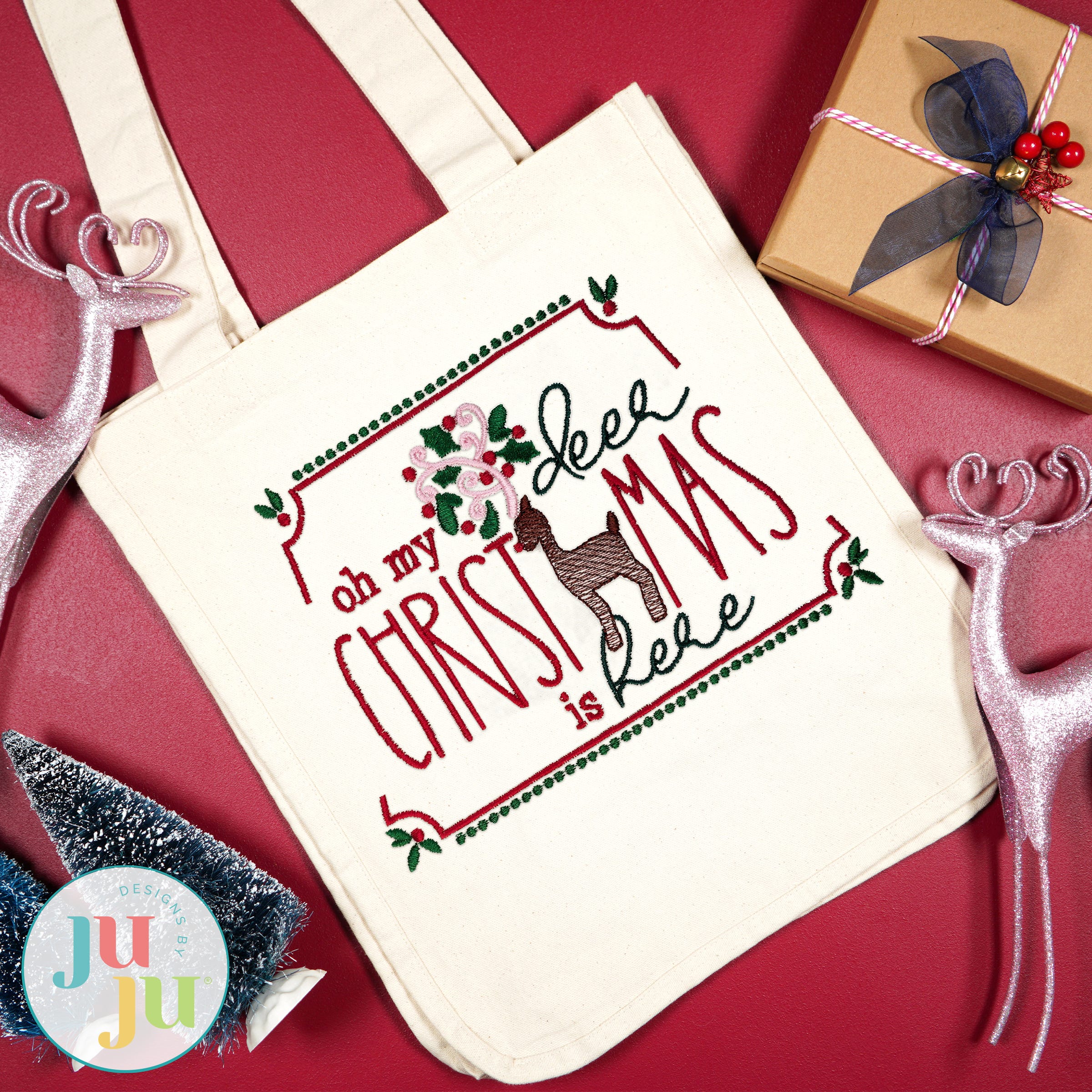 Farm Fresh Christmas 25 Embroidery Set | Machine Embroidery Designs by JuJu