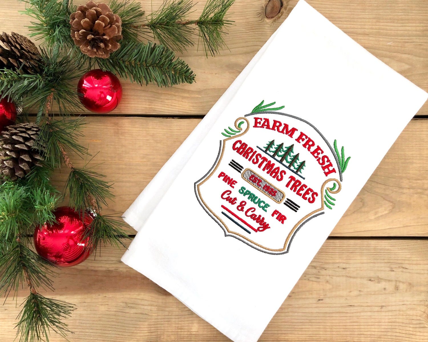 Farm Fresh Christmas 20 | Machine Embroidery Designs by JuJu
