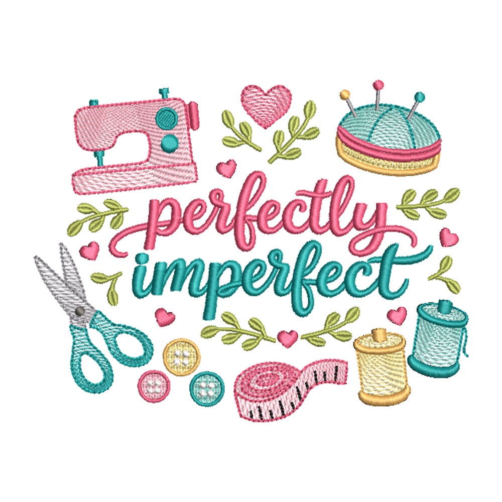 Perfectly Imperfect Embroidery Design | Machine Embroidery Designs by JuJu