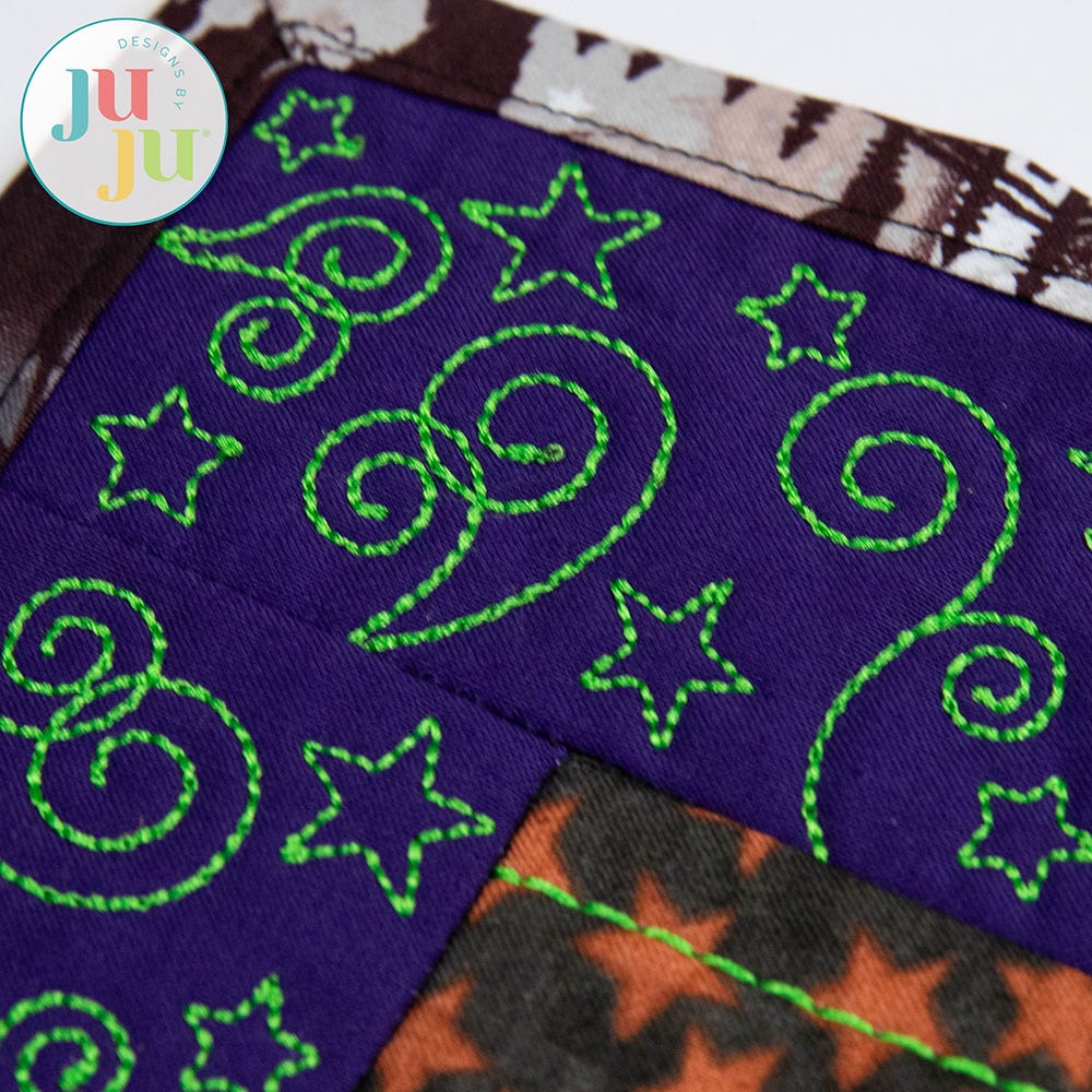 In The Hoop Modular Witch Feet Placemat Project