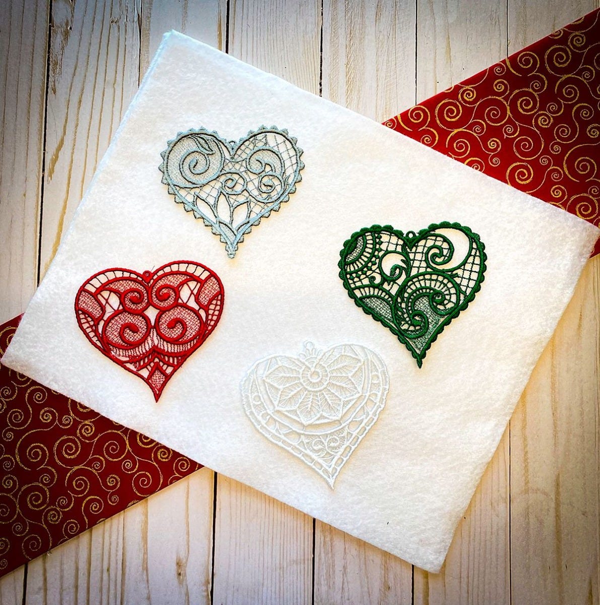 Free Standing Lace Hearts 1 Machine Embroidery Designs by JuJu