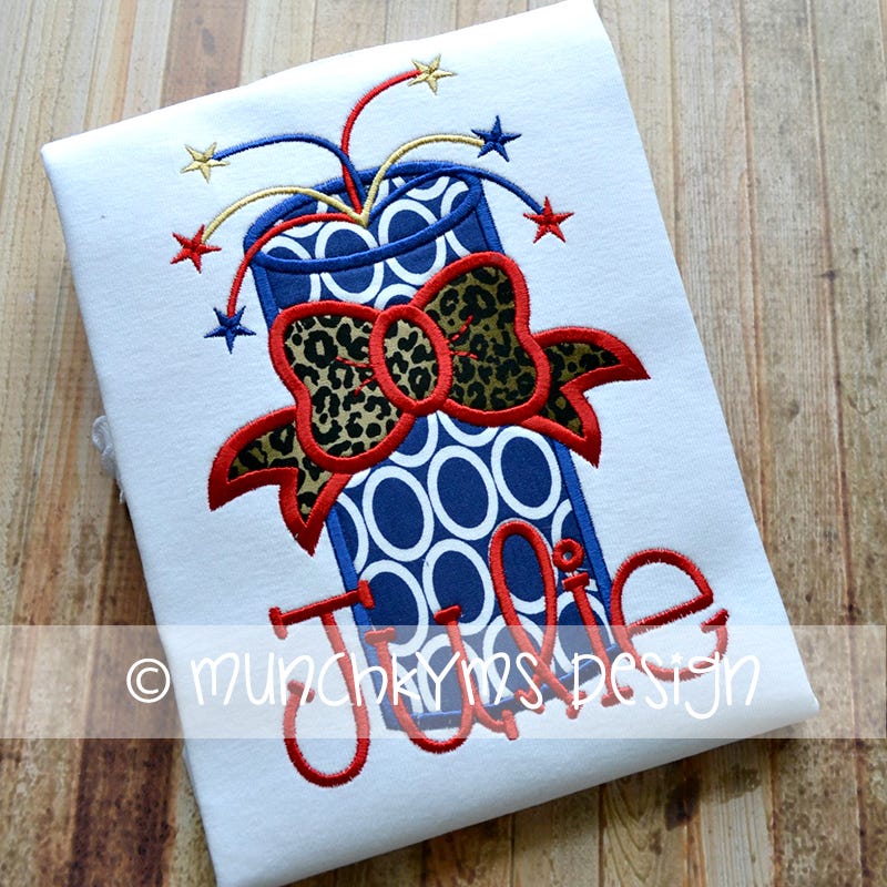 Firecracker Bow | Machine Embroidery Designs by JuJu