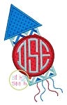 Firecracker Monogram Applique | Machine Embroidery Designs by JuJu