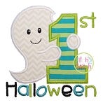 First Halloween Ghost Applique | Machine Embroidery Designs by JuJu