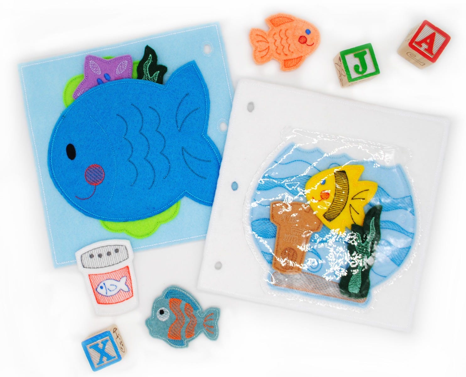 Busy Book Page Fishbowl Deluxe | Machine Embroidery Designs by JuJu