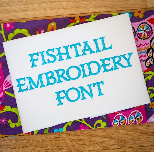 Fishtail Embroidery Font Machine Embroidery Designs by JuJu