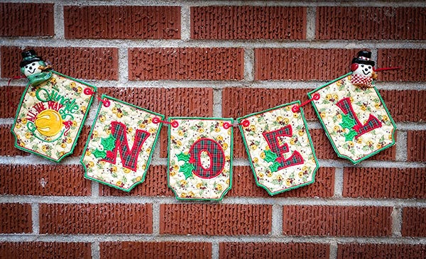 In The Hoop Big Set of Pennant and Bunting Shapes Set 1 | Machine Embroidery Designs by JuJu