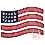 Flag Applique | Machine Embroidery Designs by JuJu
