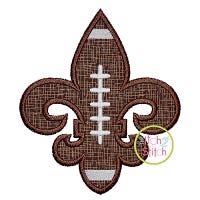 Fleur de lis Football Applique | Machine Embroidery Designs by JuJu