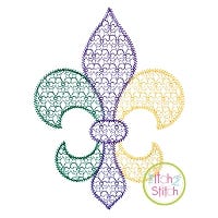 Fleur De Lis Motif Embroidery Design | Machine Embroidery Designs by JuJu