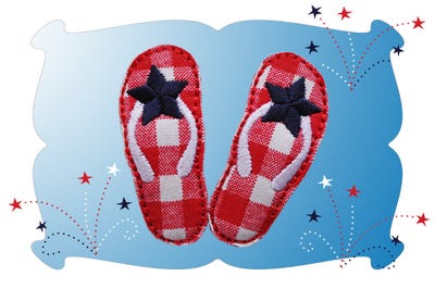 July 4th Flip Flop Snap Clip Covers