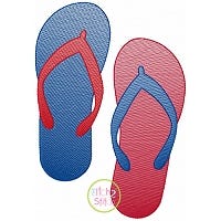 Flip Flops Sketch | Machine Embroidery Designs by JuJu