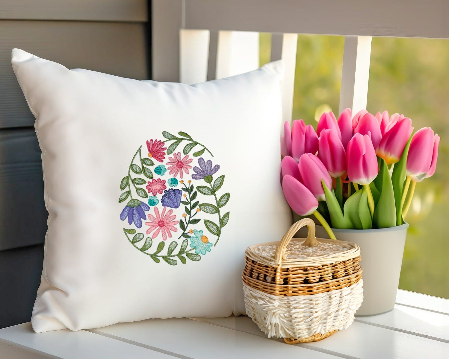 Floral Easter Eggs | Machine Embroidery Designs by JuJu