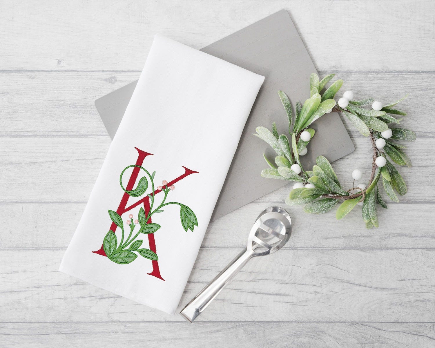 Floral Swirls Monogram | Machine Embroidery Designs by JuJu