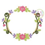 Floral Frame | Machine Embroidery Designs by JuJu