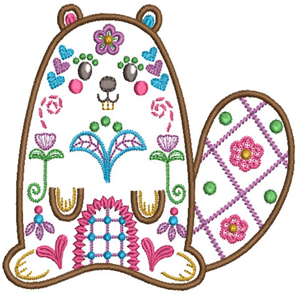 Folk Art Animals 2 Machine Embroidery Designs by JuJu