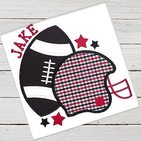 Football Helmet | Machine Embroidery Designs by JuJu