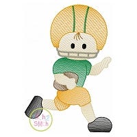 Football Boy Running Sketch Embroidery | Machine Embroidery Designs by JuJu