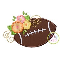 Football Flowers Applique | Machine Embroidery Designs by JuJu