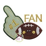 Football Foam Finger Applique | Machine Embroidery Designs by JuJu