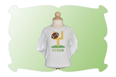 Football Goal Applique | Machine Embroidery Designs by JuJu