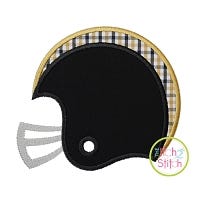 Football Helmet Side Applique | Machine Embroidery Designs by JuJu