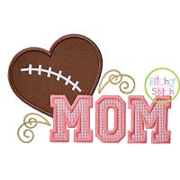 Football Mom 2 Applique | Machine Embroidery Designs by JuJu