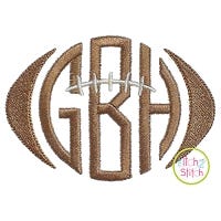 Football Monogram Frame Fill Embroidery | Machine Embroidery Designs by JuJu