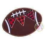 Football Pennant Applique | Machine Embroidery Designs by JuJu